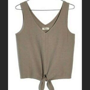 Texture & Thread Tie-Front Tank Top